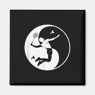 Aimant Joueur de badminton Shuttle Yin-yang symbole Badm