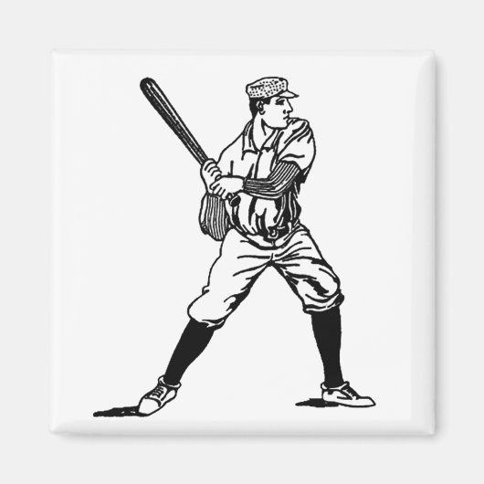 Aimant Joueur de baseball 3 (Devant)