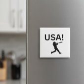 Aimant joueur de baseball américain utilisant dot comme b