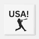 Aimant joueur de baseball américain utilisant dot comme b (Devant)