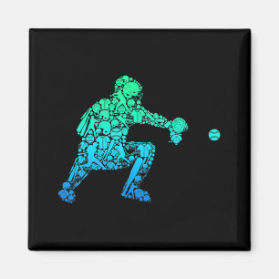 Aimant Joueur de baseball Joueur Jeunes Hommes Enfants Ga