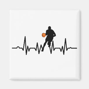Aimant joueur de basket avec hearbeat