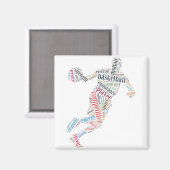 Aimant Joueur de basket-ball (Recto/Verso)