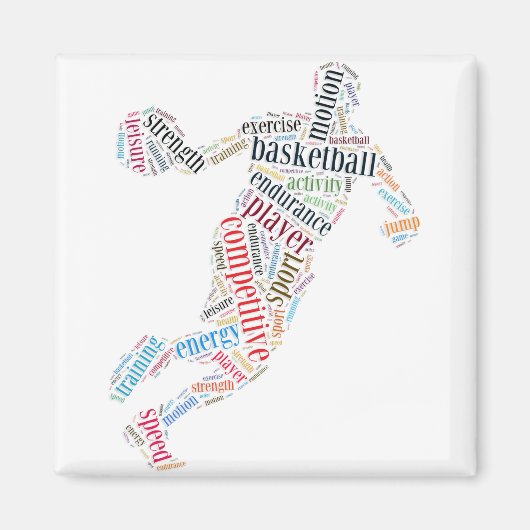 Aimant Joueur de basket-ball (Devant)