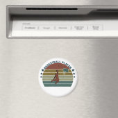 Aimant Joueur de basket-ball slunk coucher de soleil rétr (In Situ (Lave-vaisselle))