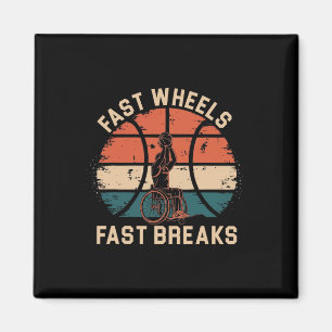 Aimant Joueur de basket en fauteuil roulant Handi