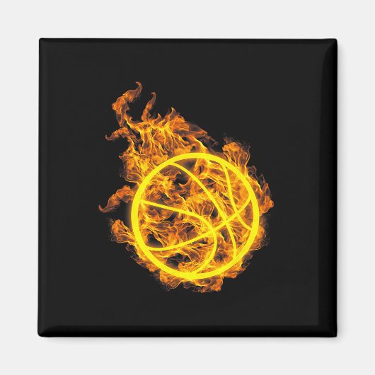 Aimant Joueur de basketball flamboyant de basket-ball de  (Devant)