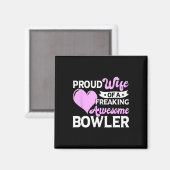 Aimant Joueur de bowling entraîneur Bowler épouse (Recto/Verso)