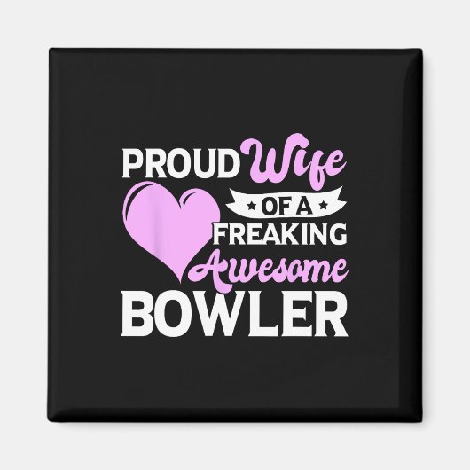 Aimant Joueur de bowling entraîneur Bowler épouse (Devant)
