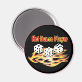 Aimant joueur de bunco chaud (Recto/Verso)