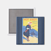 Aimant joueur de bunco de tir à chaud (Recto/Verso)