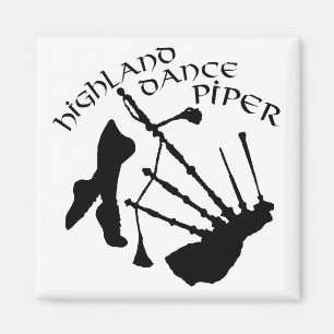 Aimant Joueur de cornemuse de danse highland écossaise