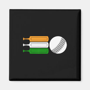 Aimant Joueur de cricket indien Ll Drapeau indien Équipe