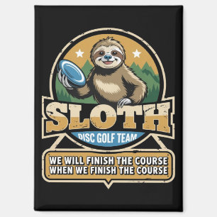 Aimant Joueur de Disc Golf Drôle de Paresseux Joueur de D