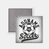 Aimant Joueur de football AJOUTER LE NOM Équipe de footba (Recto/Verso)