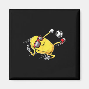 Aimant Joueur de football Nugget de poulet jouant au foot