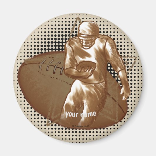 Aimant Joueur de football sale (Devant)