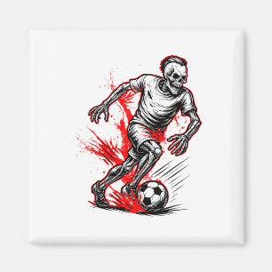 Aimant Joueur de football squelettique - Fantôme effrayan