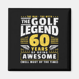Aimant Joueur de golf 60e anniversaire Golfeur 60 ans