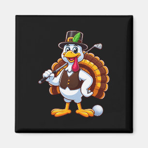 Aimant Joueur de golf de gobeleur de Thanksgiving cool Di