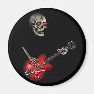 Aimant Joueur de guitare de crâne