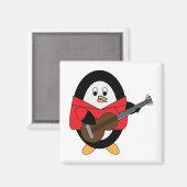 Aimant Joueur de guitare Penguin (Recto/Verso)