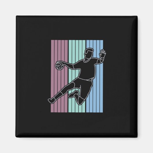 Aimant Joueur de Handball Rétro (Devant)