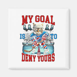 Aimant Joueur de hockey amateur de chat de hockey Mon but