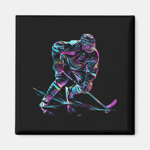 Aimant Joueur de hockey Performance de hockey sur glace