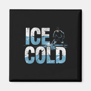 Aimant Joueur de hockey sur étang glacé Shinny