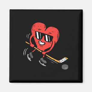 Aimant Joueur de hockey sur glace Coeur Valentines Jour M