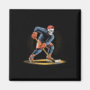 Aimant Joueur de hockey sur glace squelette Design de pat
