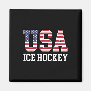 Aimant Joueur de hockey sur glace Usa Drapeau Américain