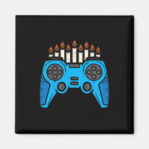 Aimant Joueur de jeu vidéo juif Hanukkah Chanukah Hommes