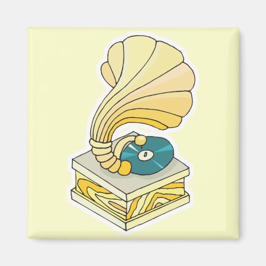 Aimant joueur de phonographe (Devant)