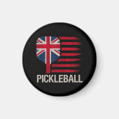 Aimant Joueur de Pickleball Paddle Drapeau Uk (Devant)