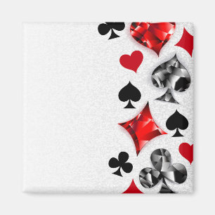 Aimant Joueur de poker Joueur de cartes de jouer costumes