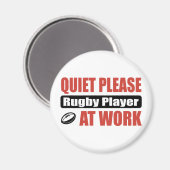 Aimant Joueur De Rugby Au Travail (Recto/Verso)