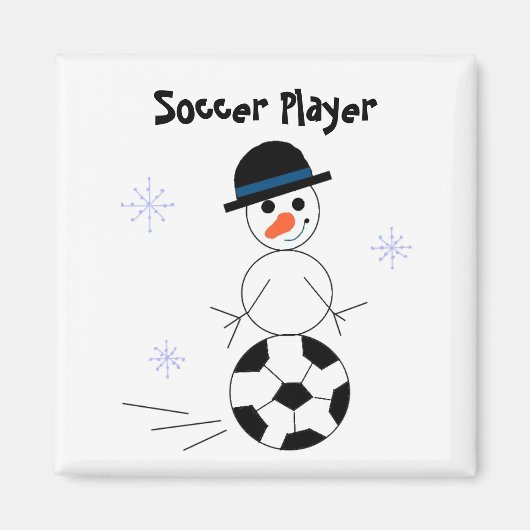 Aimant Joueur de soccer Snowman (Devant)