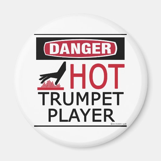 Aimant Joueur de trompette chaud (Devant)