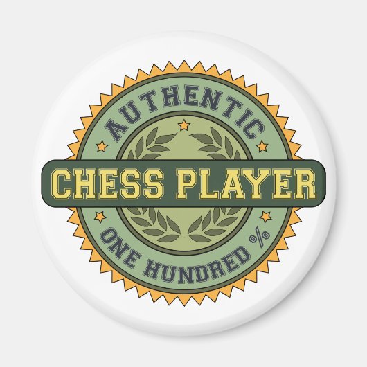 Aimant Joueur d'échecs authentique (Devant)