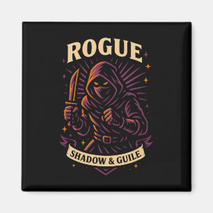 Aimant Joueur Rpg Rogue D20 Dés Fou Geek Hommes Femmes En