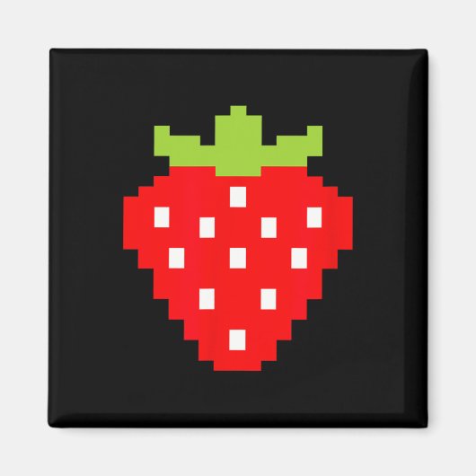 Aimant Joueur vidéo fraise 1 (Devant)