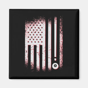 Aimant Joueurs De Billard American Flag Usa Pool Et Billa