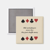 Aimant Joueurs de cartes anciens, avec Symboles de jeu de (Recto/Verso)