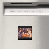 Aimant Joueurs de cartes_impressionnistes (In Situ (Lave-vaisselle))