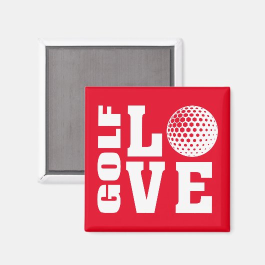 Aimant Joueurs de golf, Amour de golf (Recto/Verso)