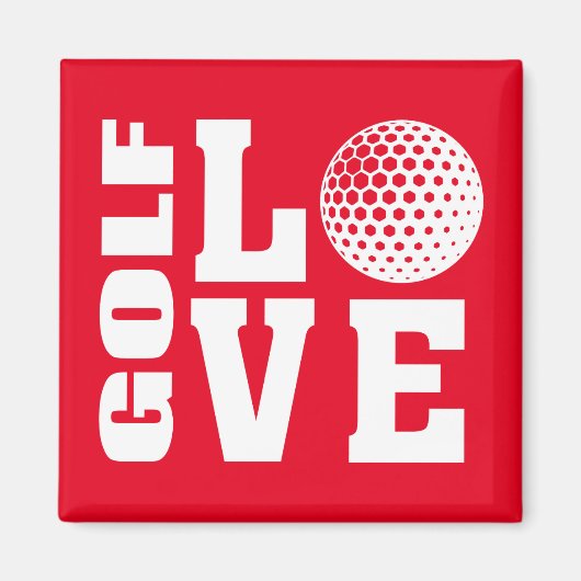 Aimant Joueurs de golf, Amour de golf (Devant)