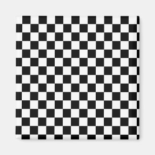 Aimant Joueurs d'échecs noir et blanc