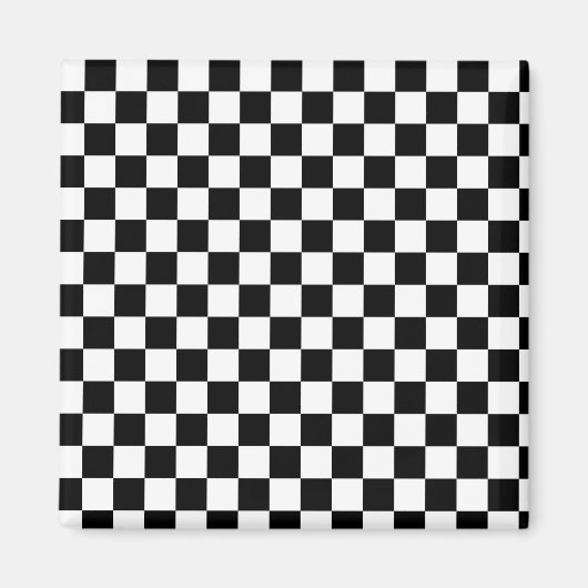 Aimant Joueurs d'échecs noir et blanc (Devant)